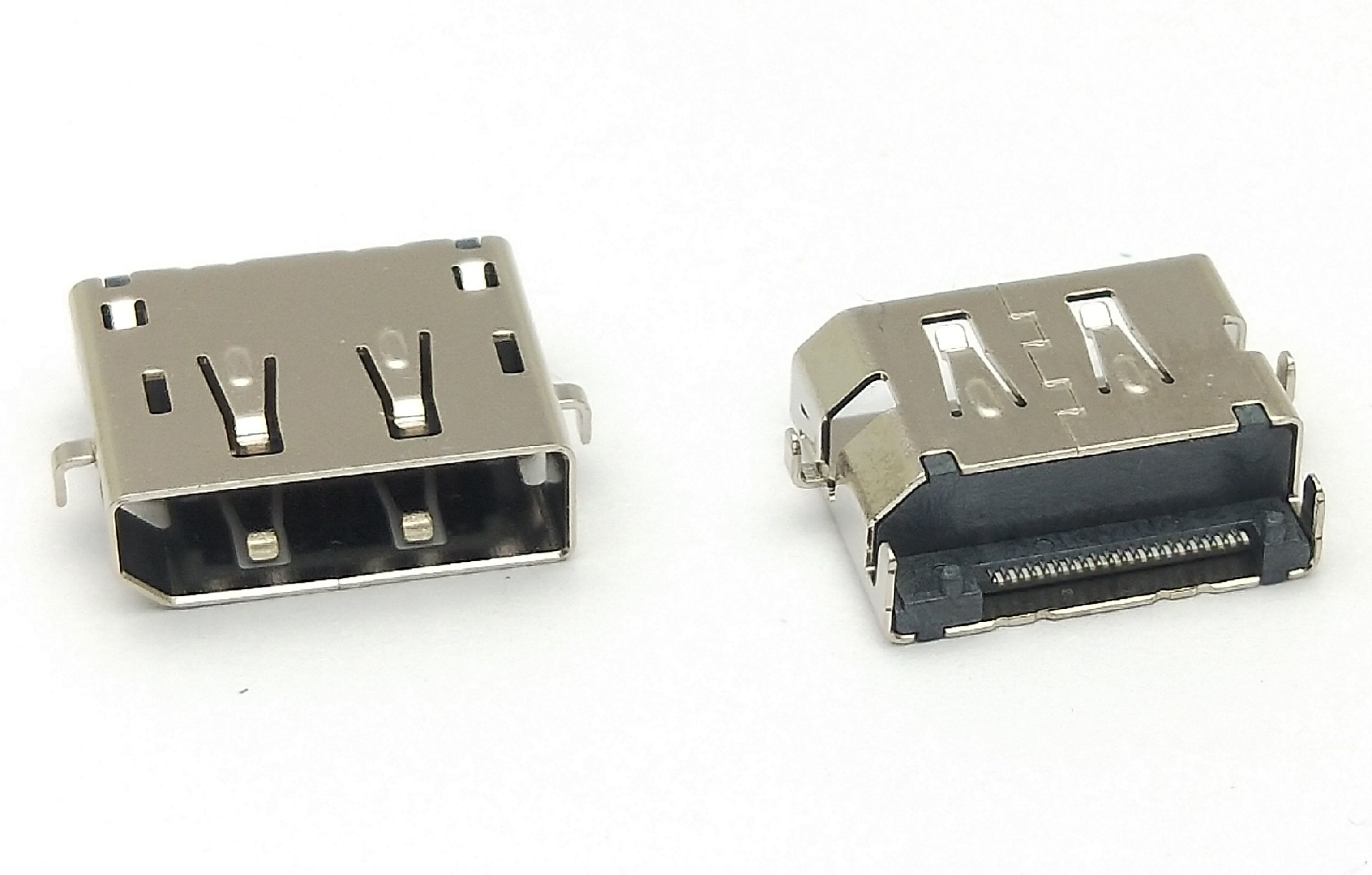 Display Port  母頭  SMT  沉板式  無(wú)翻邊，1.2 PCB 置中